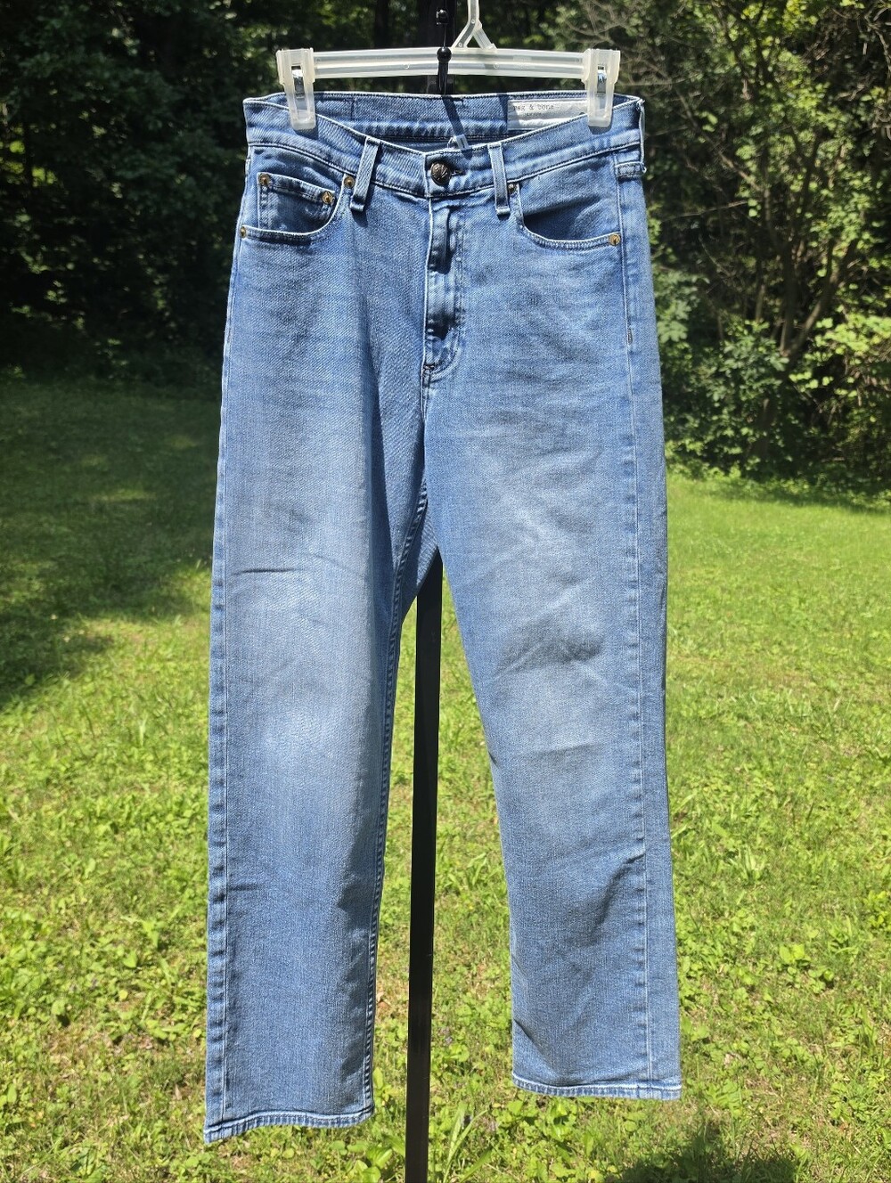 Rag & Bone Harlow Mid-Rise Ankle Straight Jeans Jalen Size 26